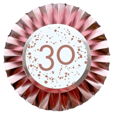 Image of Amscan 9913909 30Th Rose Gold Badge