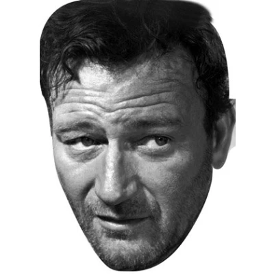 Image of FoxyPrinting John Wayne Celebrity Cardboard Party Face Mask Fancy Dress