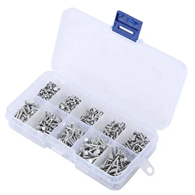 Image of 500pcs Solid Rivet Flat Head Aluminum Rivets Multi Size M2 3/4/5/6/8/10/12/14 /16/18mm