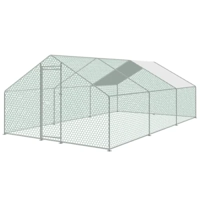 Image of KCT Extra Large 6 x 3m Walk In Galvanised Chicken Coop Enclosed Pet Run Poultry Pen Bird Cage Rabbit Dog