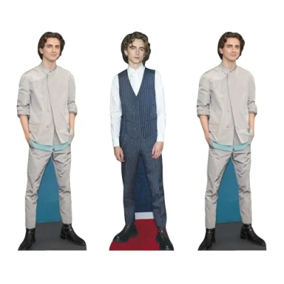 Image of Star Cutouts CS1195 Timothee Chalamet T Shelf Top Cardboard Height 31cm Ideal for Movie Theme, Parties, Birthdays &amp; Fans, Room Decorations Events