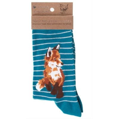 Image of Wrendale Designs &#039;Born To Be World&#039; Fox Socks One Size