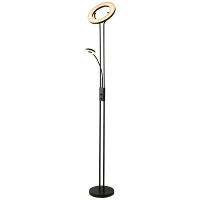 Image of Mother, Child Floor Lamp Matt Black Metal