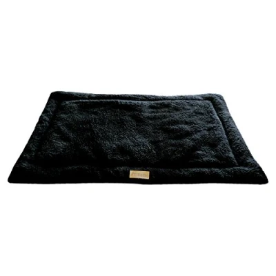 Image of Ellie Bo XXL Black Sherpa Fleece Mat for 48 inch Dog Cage