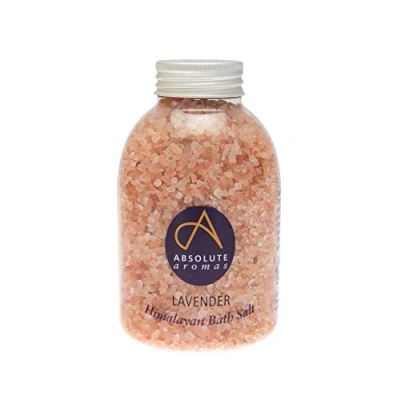 Image of Absolute Aromas Lavender Bath Salts 625g Natural Pink Himalayan Salt Infused with 100% Pure French Essential Oil Relax and soak Tired Muscles