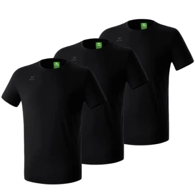 Image of Erima Pack of 3 Team Sports T Shirt, Black, 3XL
