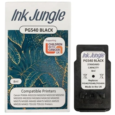 Image of Ink Jungle PG540 Black Remanufactured Cartridge For Canon PIXMA MG3200 Inkjet Printers