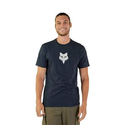 Image of Fox Racing Men&#039;s Standard Head SS PREM TEE, Midnight, Small