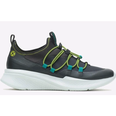 Image of Hush Puppies Spark Bungee MEMORY FOAM Trainers Mens Black Mixed Material Size UK 7