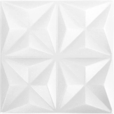 Image of vidaXL 3D Wall Panels 24 pcs 50x50 cm Origami White 6 m²