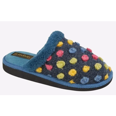 Image of Sleepers Womens Donna Superlight Thermal Mule Slippers Blue 3 UK