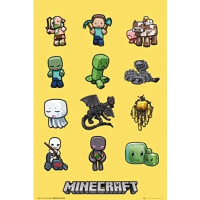 Image of GB eye LTD, Minecraft, Characters, Maxi Poster, 61 x 91.5 cm, Wood, Multi Colour