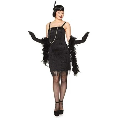 Image of Karnival 81025 1920&#039;s Black Flapper Dress Costume, Women, Small
