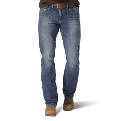 Image of Wrangler Men&#039;s 20x No. 42 Vintage Boot Cut Jean20 Jeans, Light Blue, 38W / 36L