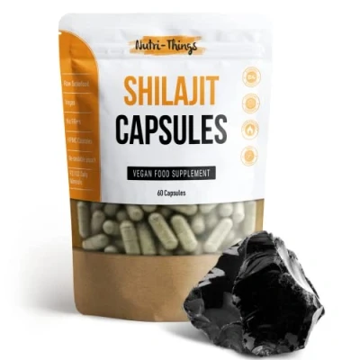Image of Shilajit Capsules 60 1000mg Per Serving Contains Fulvic Acid 100% Pure Extract from Resin