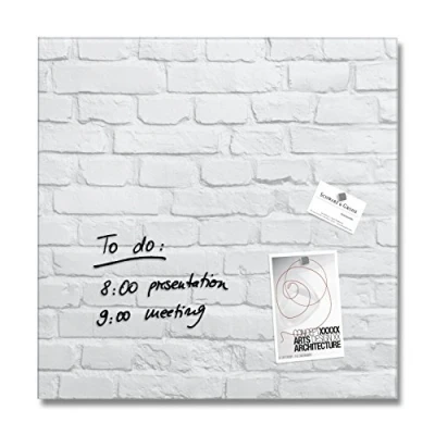 Image of SIGEL GL164 Premium Glass magnetic Board, glossy surface, 48 x cm, easy mounting, super White Artverum