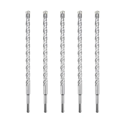 Image of hsawbit 5PCS Masonry Drill Bits Set with SDS Plus Shank, 16mm x 310mm Hammer Drills Tungsten Carbide Tip for Concrete, Brick, Cement Walls, Stone