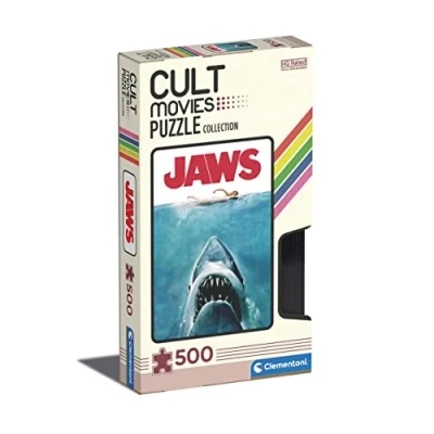 Image of Clementoni 35111 Cult Movies Puzzle Jaws Jigsaw 500 Pieces, Made In Italy, For Adults