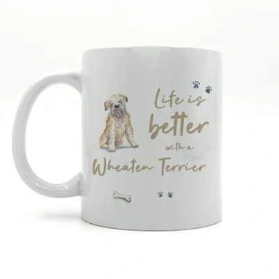 Image of Image Industry Life is Better Wheaten Terrier Ceramic Mug Dog Lovers Coffee