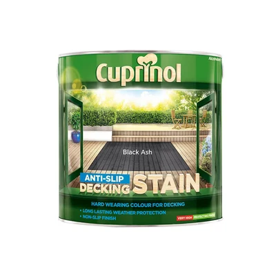Image of Cuprinol Anti Slip Decking Stain Black Ash 2.5 litre CUPUTDSBA25L