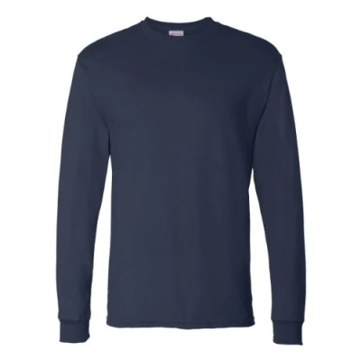 Image of Hanes Men&#039;s ComfortSoft Long Sleeve T Shirt (Pack of 2), Navy,X Large