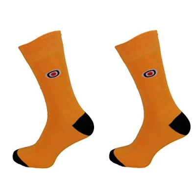 Image of mazeys Mens 2 Pair Pack of Retro Mod Target Socks (7 11, Mustard)