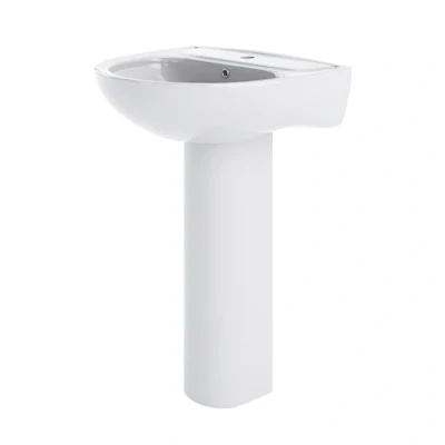 Image of Round 1 Tap Hole Basin with Full Pedestal