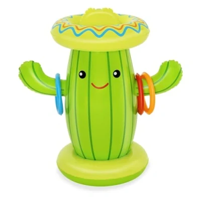 Image of Bestway 52381 Inflatable sprinkler, Cacti water fun with ring toss, Summer Outdoor Games, Pvc