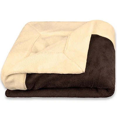 Image of CelinaTex Toronto Bedspread/Blanket/Throw, Microfibre Coral Fleece Fluffy, Polyester, brown, 150 x 200
