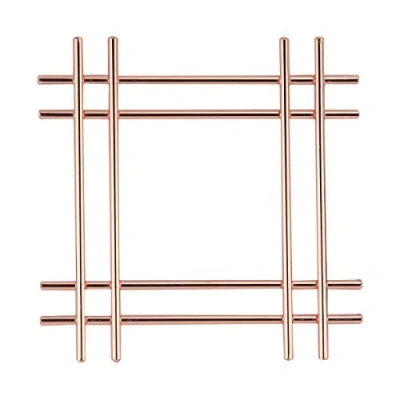 Image of APOLLO Cross Trivet Copper 20Cm Silver Kitchen Utility Home New, Multi Colour, 20x1.6x20