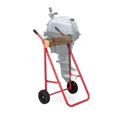 Image of Relaxdays Outboard Motor Stand, Red, 103x64x51cm