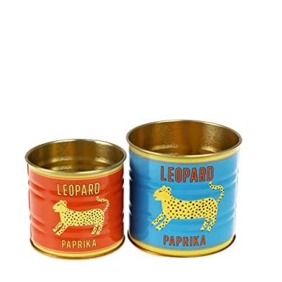 Image of Rex London Leopard Mini Storage Tins (set Of 2)