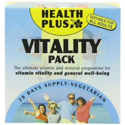 Image of Health Plus Vitality Pack General Well being And Multivitamin Mineral Daily Supplement 28 Day Supply