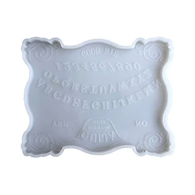 Image of Cityfly DIY Casting, Mirror Game Mat Resin Mould Tray Serving Plate Ornaments Silicone