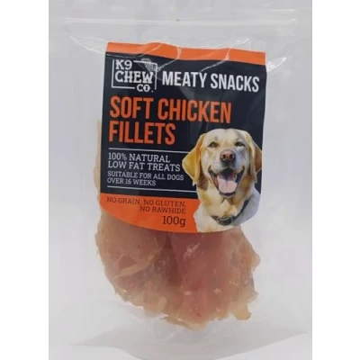 Image of *NEW* Meaty Snacks Soft Chicken Fillets 100g 100% Natural Low Fat Dog Treats and Training Aid