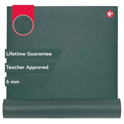 Image of Manduka Unisex Adult YOGA AND PILATES Mat Black Sage, 6 mm