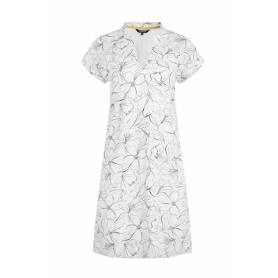 Image of Weird Fish Suffolks Printed Jersey dress, Women&#039;s, Size: 50, Light cream