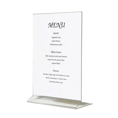 Image of Genware NEV MHA5 Menu Holder, Acrylic, A5 size