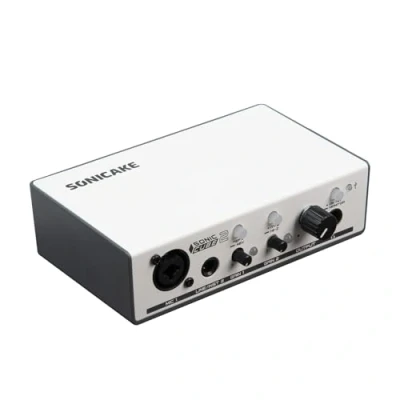 Image of SONICAKE Professional USB Audio Interface Dual channel Analogue Preamps Mixer for Beginners Podcasting and Recording