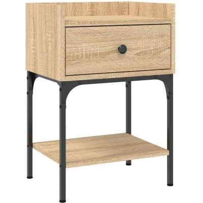 Image of vidaXL Bedside Table Sonoma Oak 40.5x31x60 cm Engineered Wood