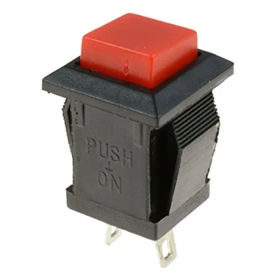 Image of Red Square Off(On) Momentary Push Button Switch SPST