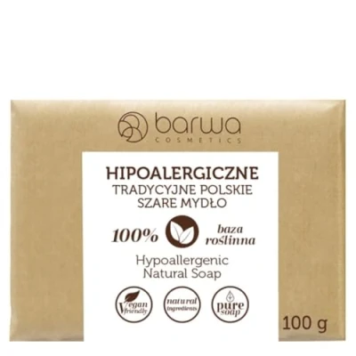 Image of Barwa Hypoallergenic Traditional Polish Gray Soap Plant Based 100g