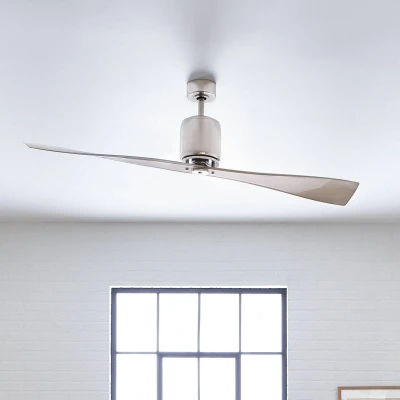Image of Ferron 152cm 2 Blade Ceiling Fan Polished Nickel, Remote Control