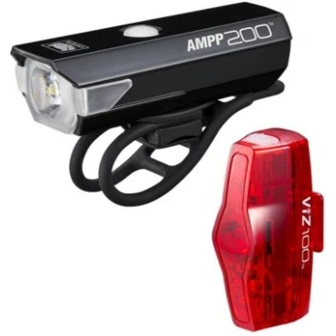 Image of Cateye AMPP 200 / VIZ 100 Bike Light Set