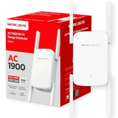Image of MERCUSYS 2024 Newest WiFi Extender, Booster, Repeater, 1900Mbps Ultraxtend Home Internet Signal Booster with Gigabit Port, MU MIMO for Power WiFi, App Control Quick Setup, UK plug (New)