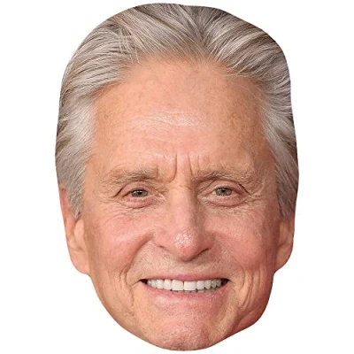Image of Michael Douglas (Smile) Celebrity Mask, Flat Card Face, Fancy Dress Mask