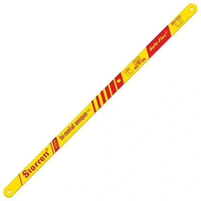 Image of Starrett Bi Metal Hacksaw Blades BS1224 Unique Safe Flex HSS Hand Saw 300mm 24 TPI Cutting Edge For Non ferrous Metals, Stainless Steel, Pipes, Plastics