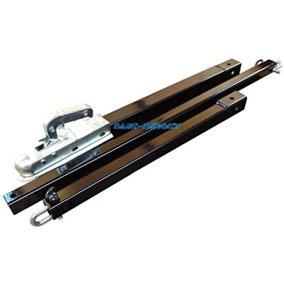 Image of SMC DIRECT Heavy Duty 3.5 Ton Car Recovery Tow Pole 2.6 Metre 3 Piece Towing Bar Pulls Car, Van, 4x4 Emergency Breakdown