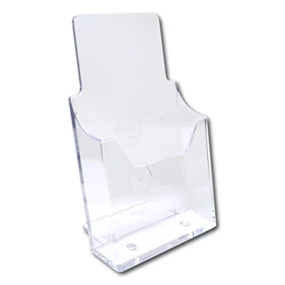 Image of EPOSGEAR® Bulk Packs DL/Trifold Freestanding Counter Acrylic Leaflet Flyer Brochure Menu Display Dispenser Holders (Portrait) (5)