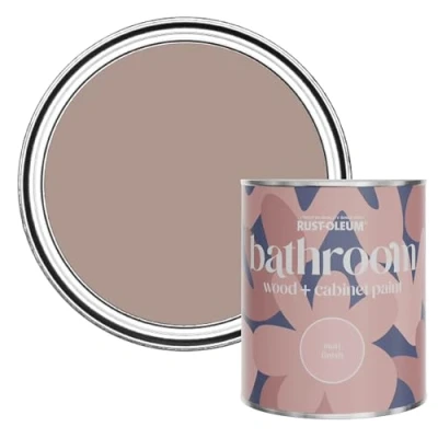 Image of Rust Oleum Pink Moisture Resistant Bathroom Wood &amp; Cabinet Paint In Matt Finish Haversham 750ml